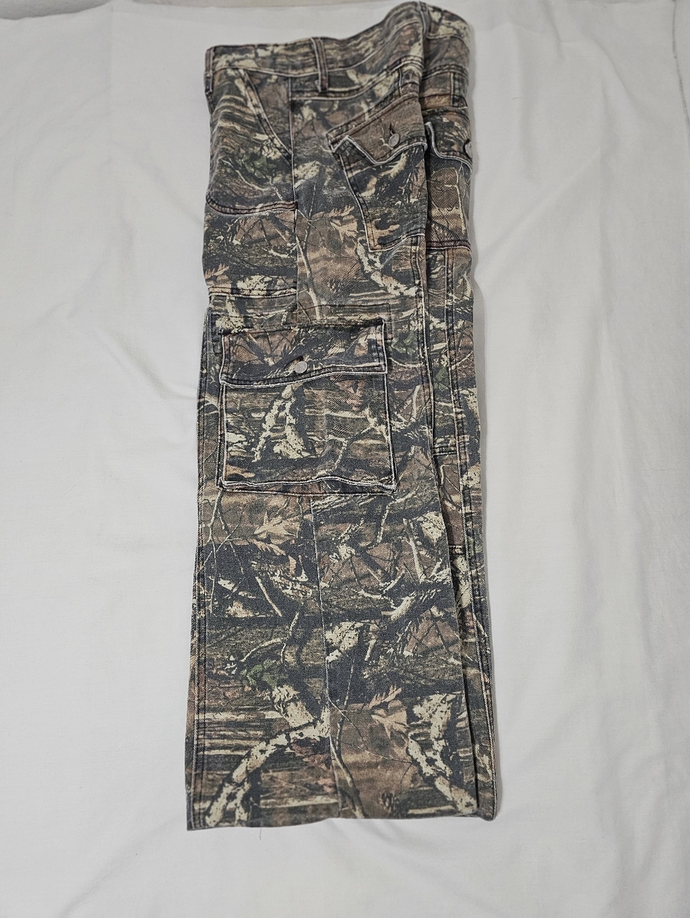 ReVice Los Angeles Camo Cargo Pants Size 24 Wide Leg Y2K Utility Jeans - Picture 4 of 9